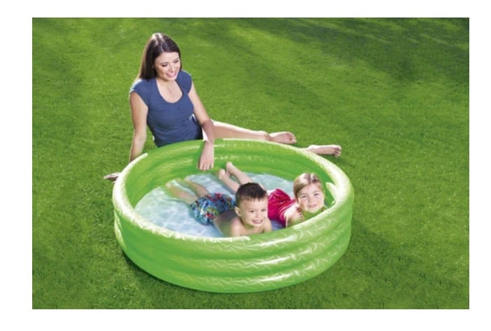 PILETA INFLABLE REDONDA TRES ANILLOS VERDE - 2