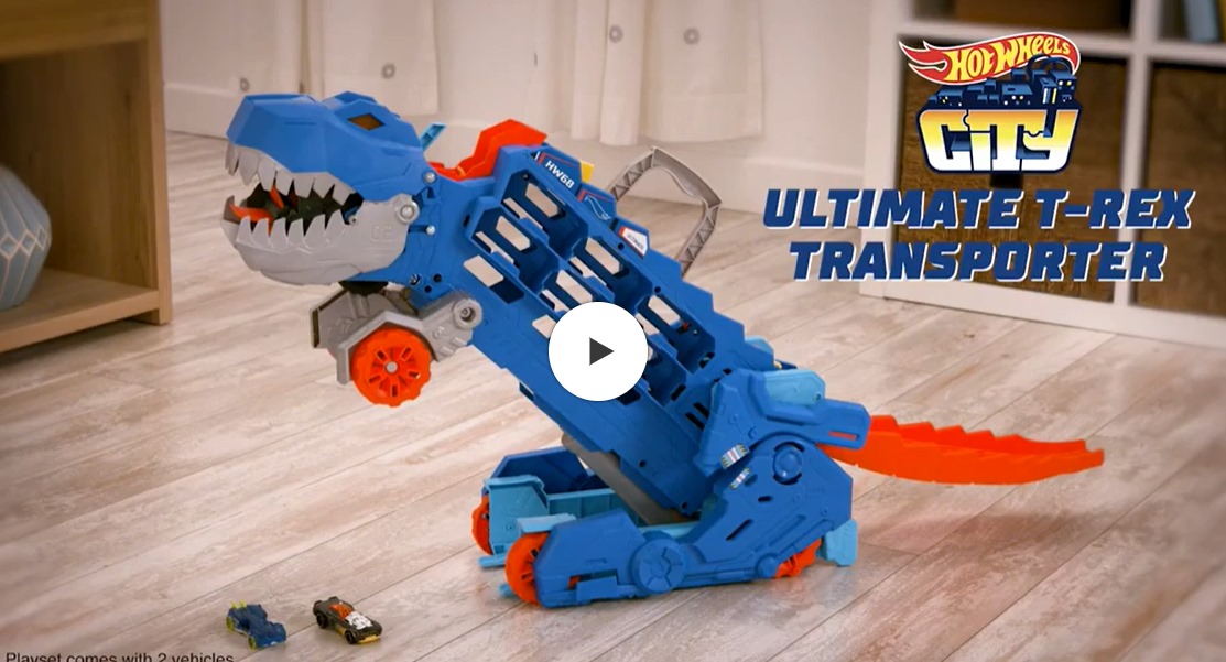 PISTA HOT WHEELS HNG50 JUGUETE SUPER REMOLQUE T-REX - 3