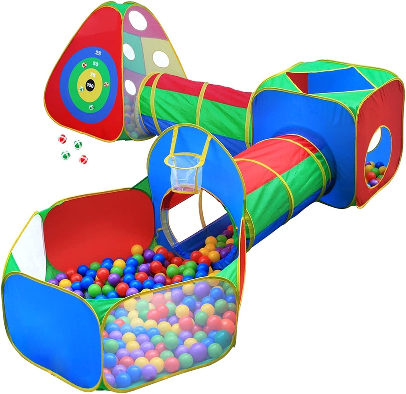 CARPA CIRCUITO 5 EN 1 DOBLE TÚNEL JUEGO PARA NIÑOS UNISEX - 1