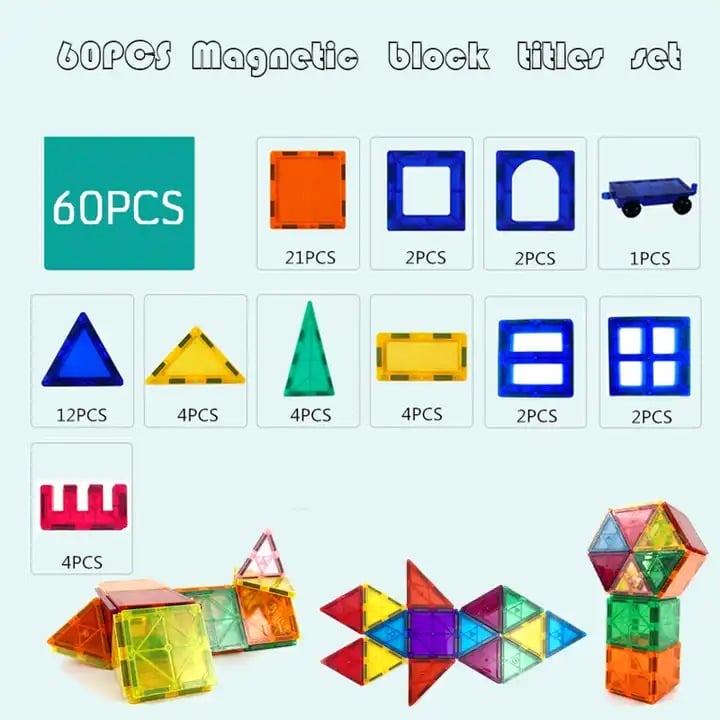 BLOQUES MAGNÉTICOS DE CONSTRUCCIÓN 60 PCS - 3