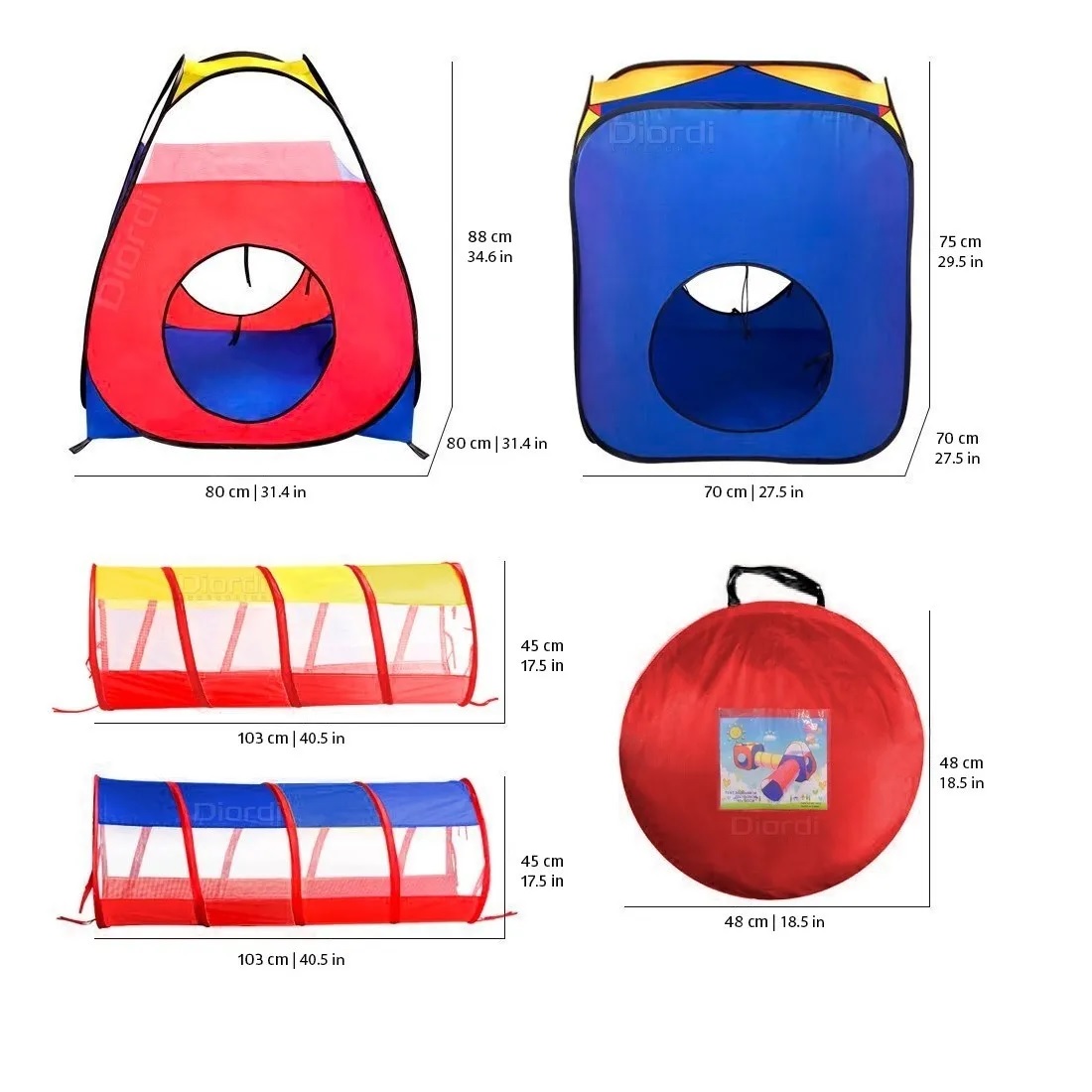 CARPA CIRCUITO 4 EN 1 DOBLE TÚNEL JUEGO PARA NIÑOS UNISEX - 2
