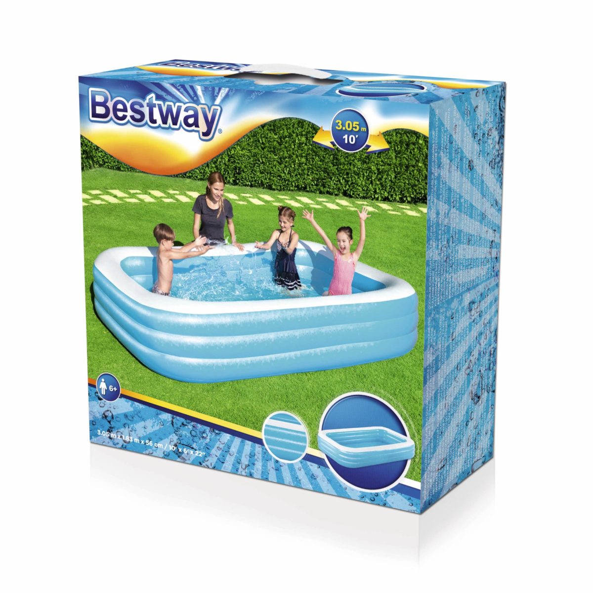 PISCINA INFLABLE CELESTE 305X183X56 CM - BESTWAY - 3
