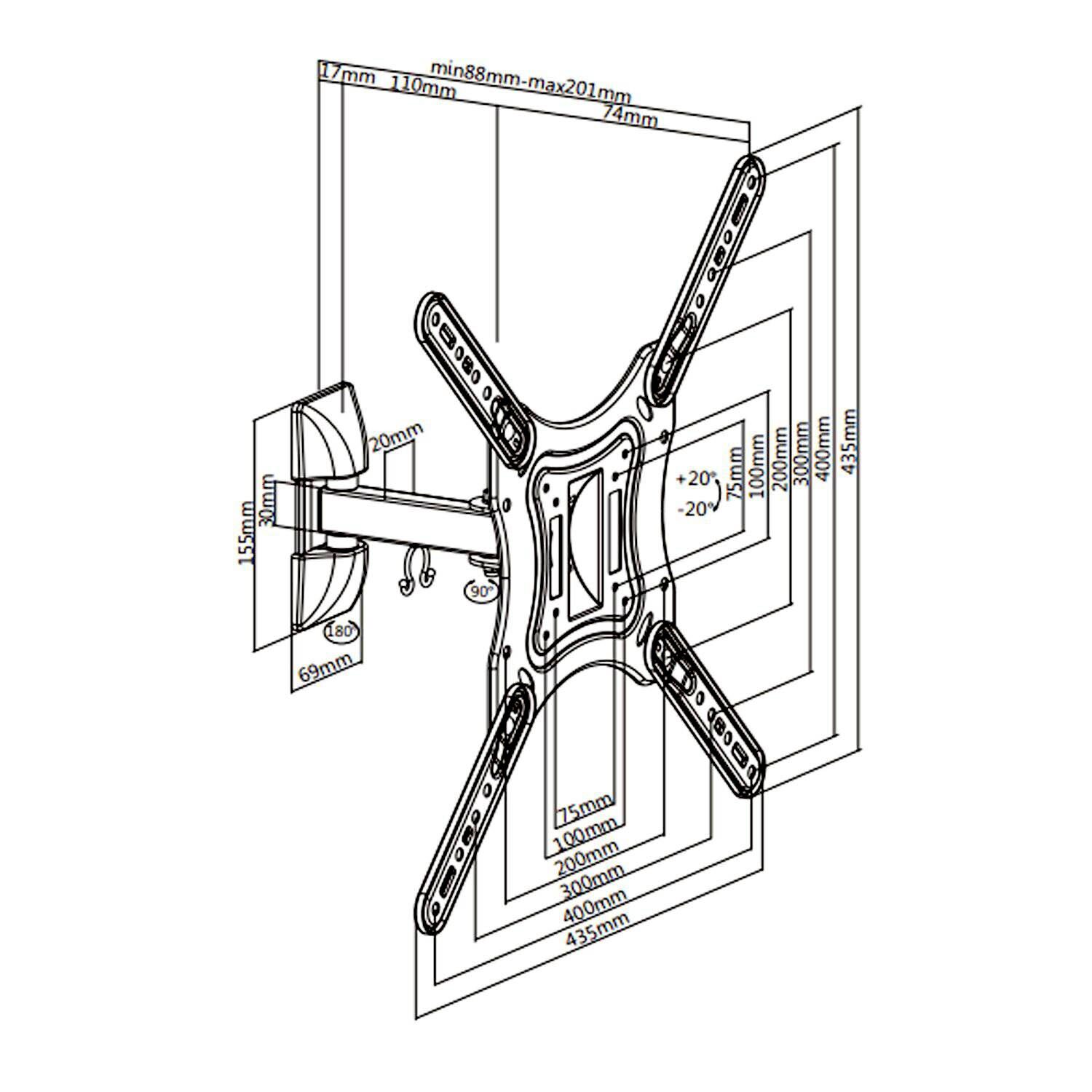 RACK MOVIL PARA TV 23'-55' JP2355-01 - 3