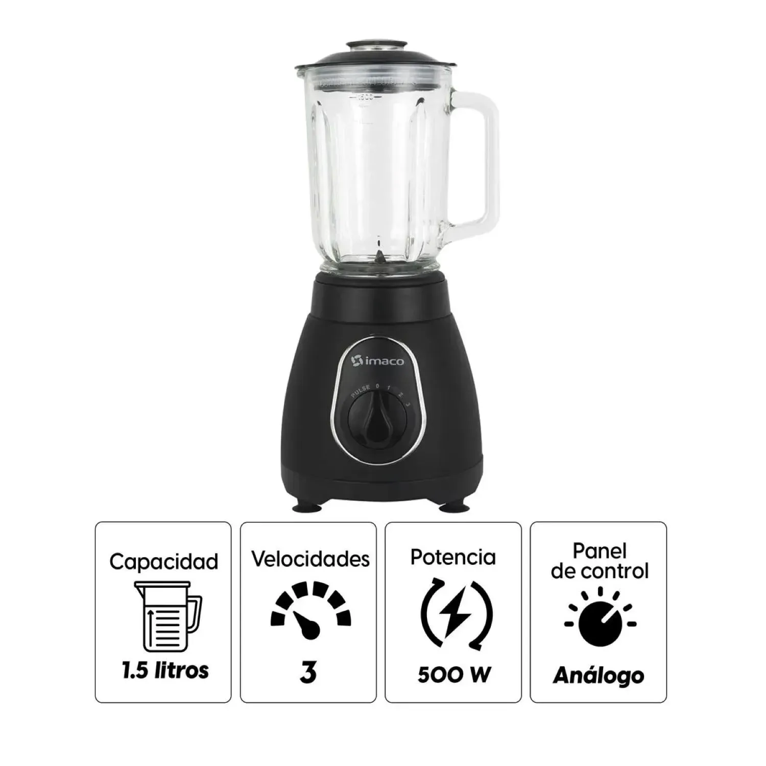 LICUADORA 3 VEL Y PULSADOR 1.5LTS BLS5388 - 3