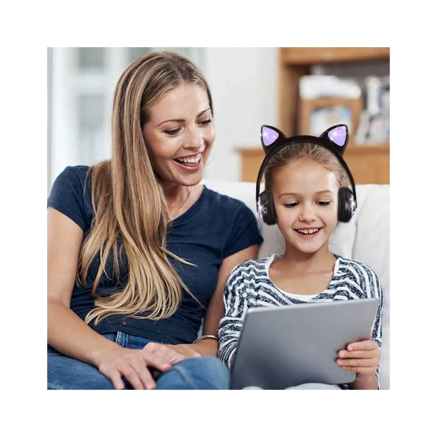 AUDÍFONOS STN-28N BLUETOOTH GATO COLOR NEGRO - 3