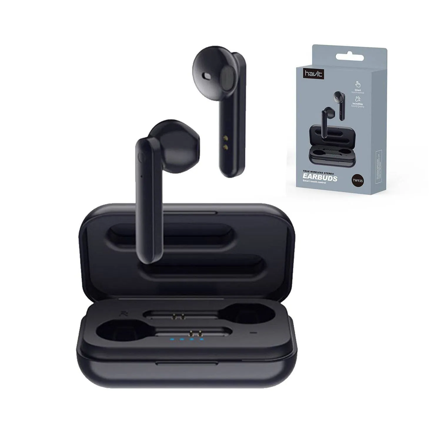 AUDÍFONOS HAVIT INALÁMBRICO BLUETOOTH SMART TOUCH TW935-BK - 2
