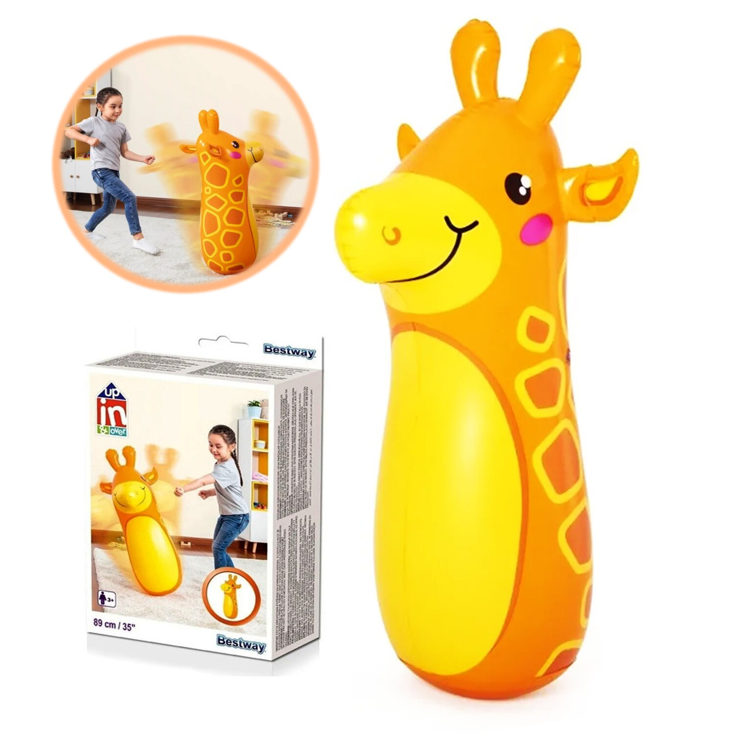 PORFIADO INFLABLE JIRAFA 89CM - 1