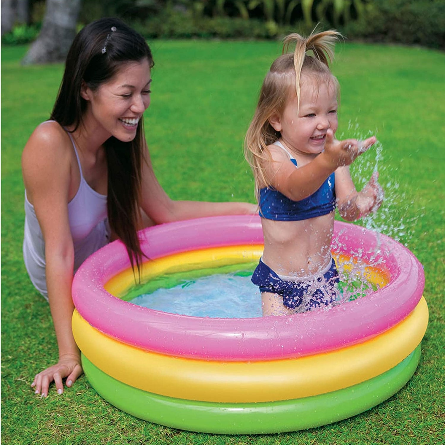 PISCINA INFLABLE 3 AROS ARCOIRIS INTEX 86X25CM - 2