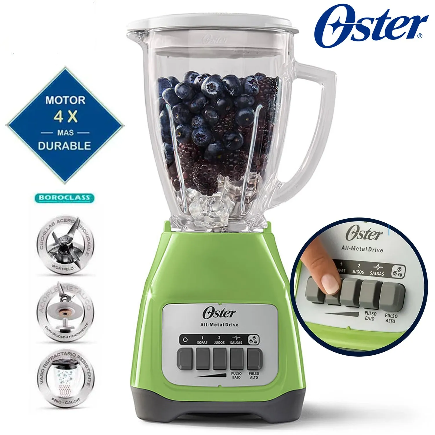 LICUADORA OSTER 2V MÁS PULSO 1. 25LT BLSTKAG-KPB - 1