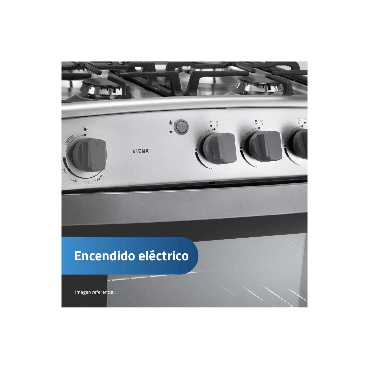 COCINA INDURAMA DE PIE 4 HORNILLAS VIENA - 5