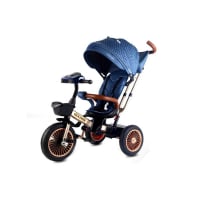TRICICLO VOYAGE ASIENTO GIRATORIO GOLDEN CON TELA UV AZUL - 2