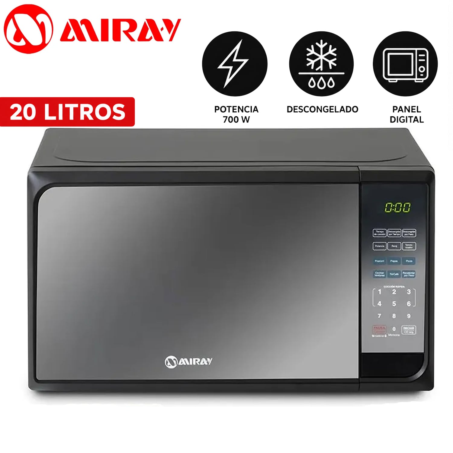 HORNO MICROONDAS MIRAY HMM-20N 20 L - 1