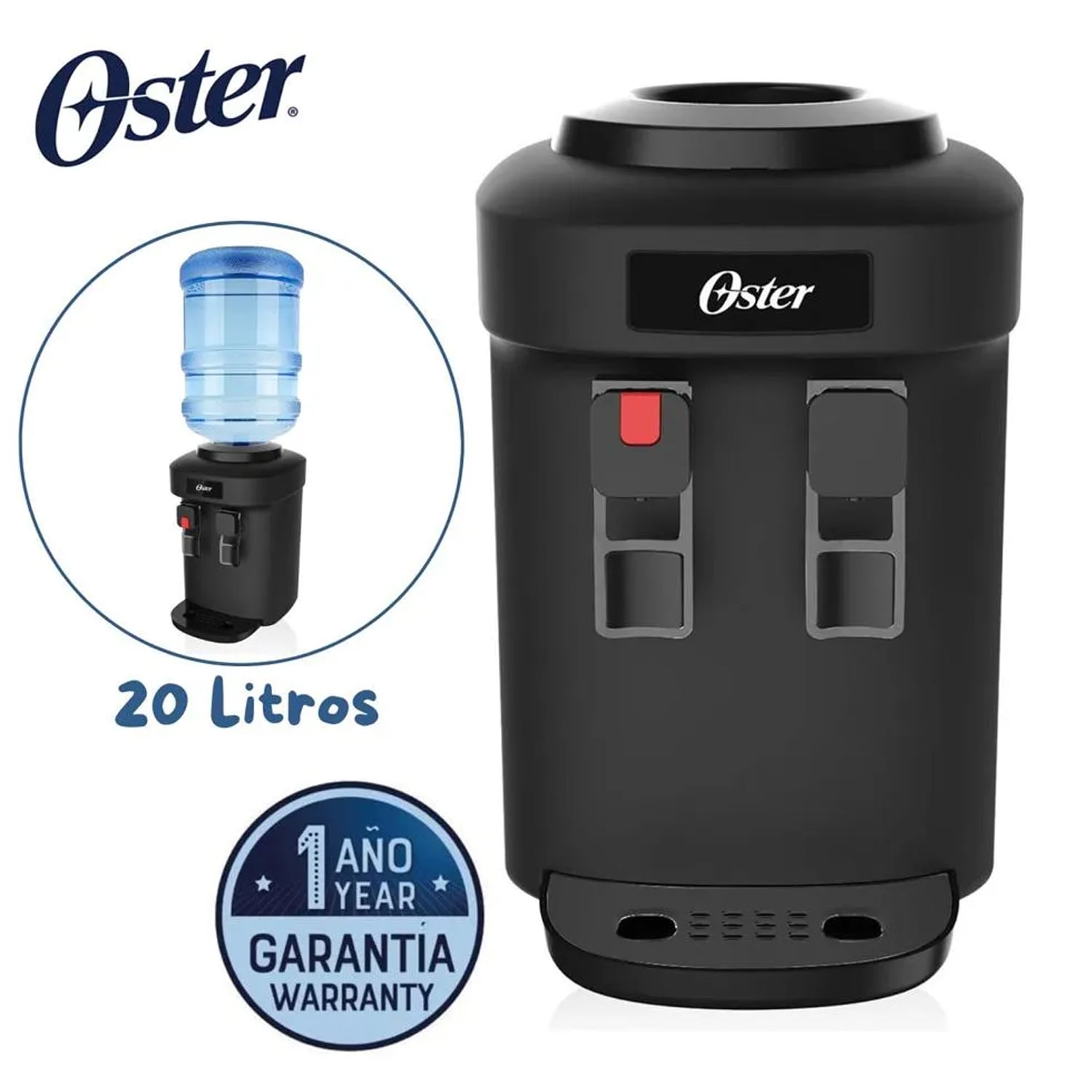 DISPENSADOR DE AGUA OSTER NEGRO OS-PWD522B - 1