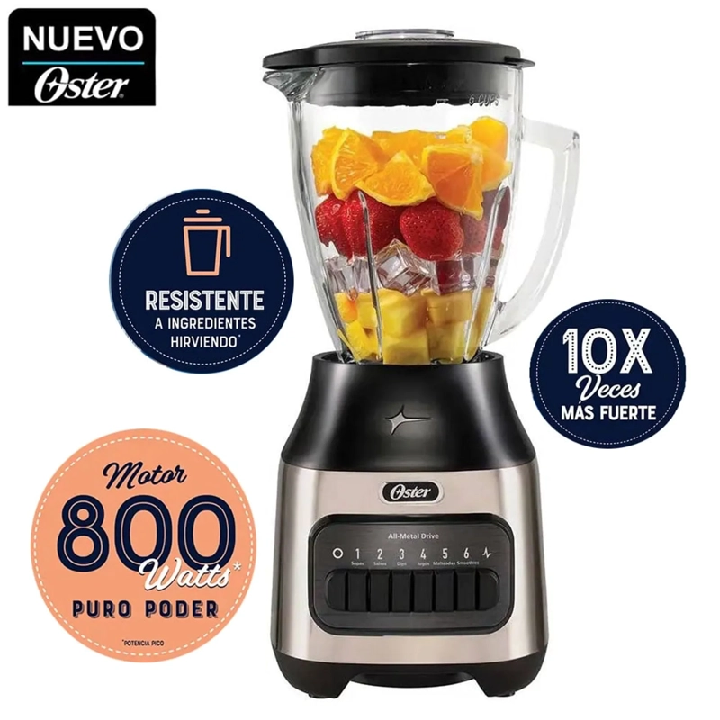 LICUADORA OSTER BLSTPEG-NPB 1.5LT 6VEL 800W - 1