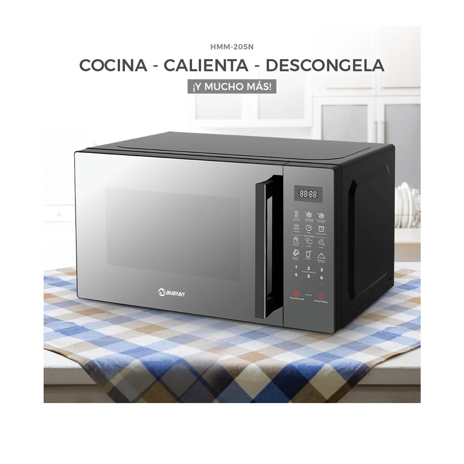 HORNO MICROONDAS MIRAY HMM-205N 20 LITROS - 4