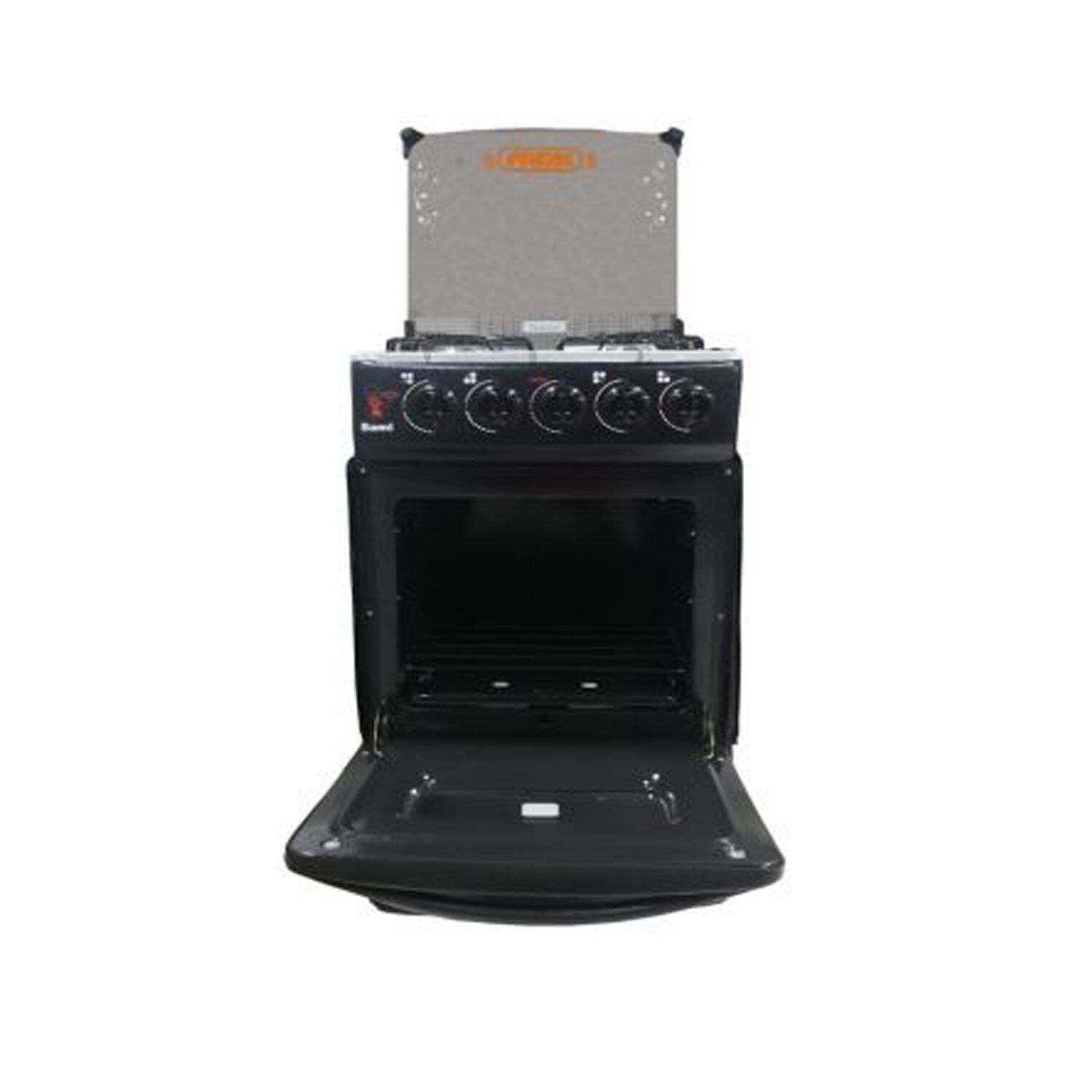 COCINA FADIC CON TAPA DE VIDRIO Y HORNO SAMI 4H NEGRO - 3