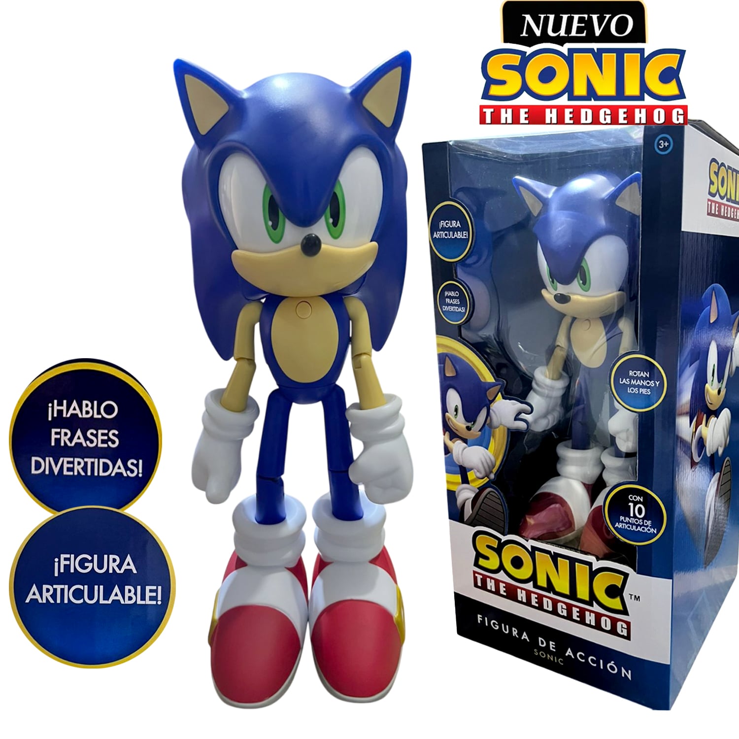 MUÑECO SONIC THE HEDGEHOG MUSICAL Y ARTICULABLE AZUL SONIC-M1 - 2