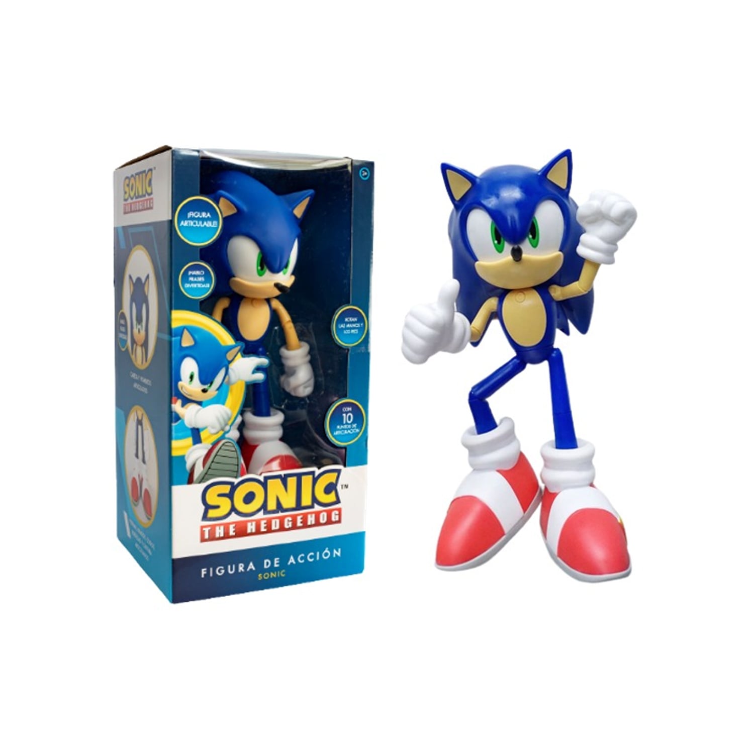 MUÑECO SONIC THE HEDGEHOG MUSICAL Y ARTICULABLE AZUL SONIC-M1 - 3
