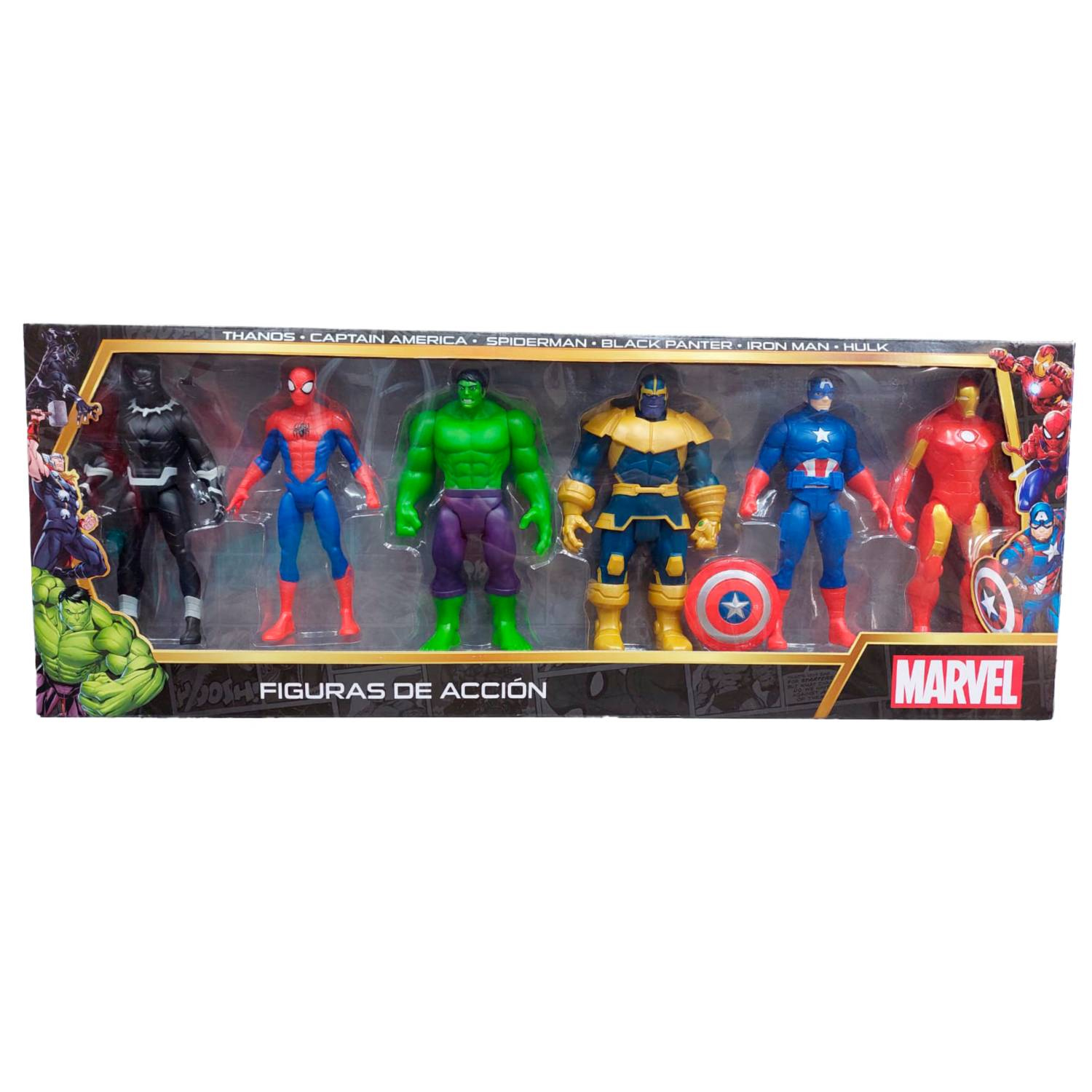 SET DE FIGURAS ARTICULABLES Y DE JEBE AVENGERS 6PCS - 2