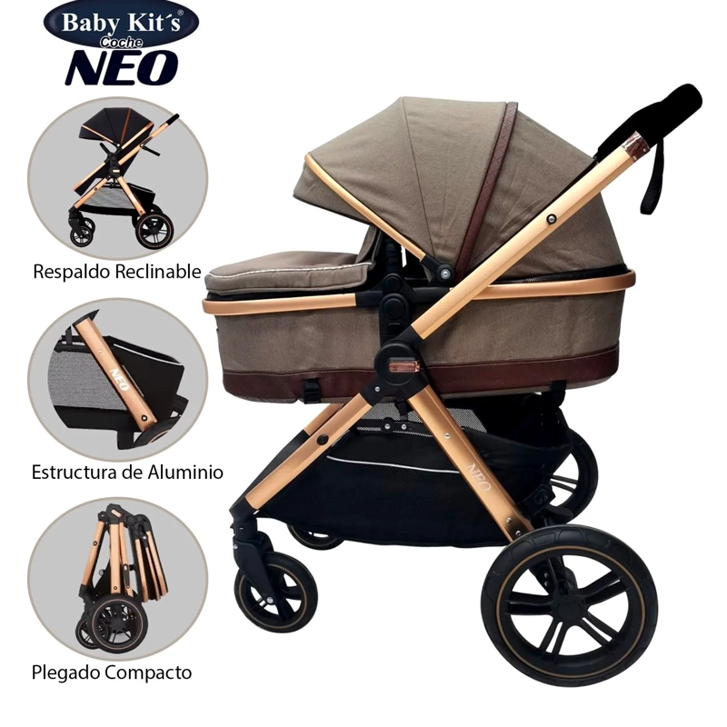 COCHE CUNA MOISES BABY KITS NEO BEIGE BK5168 - 1