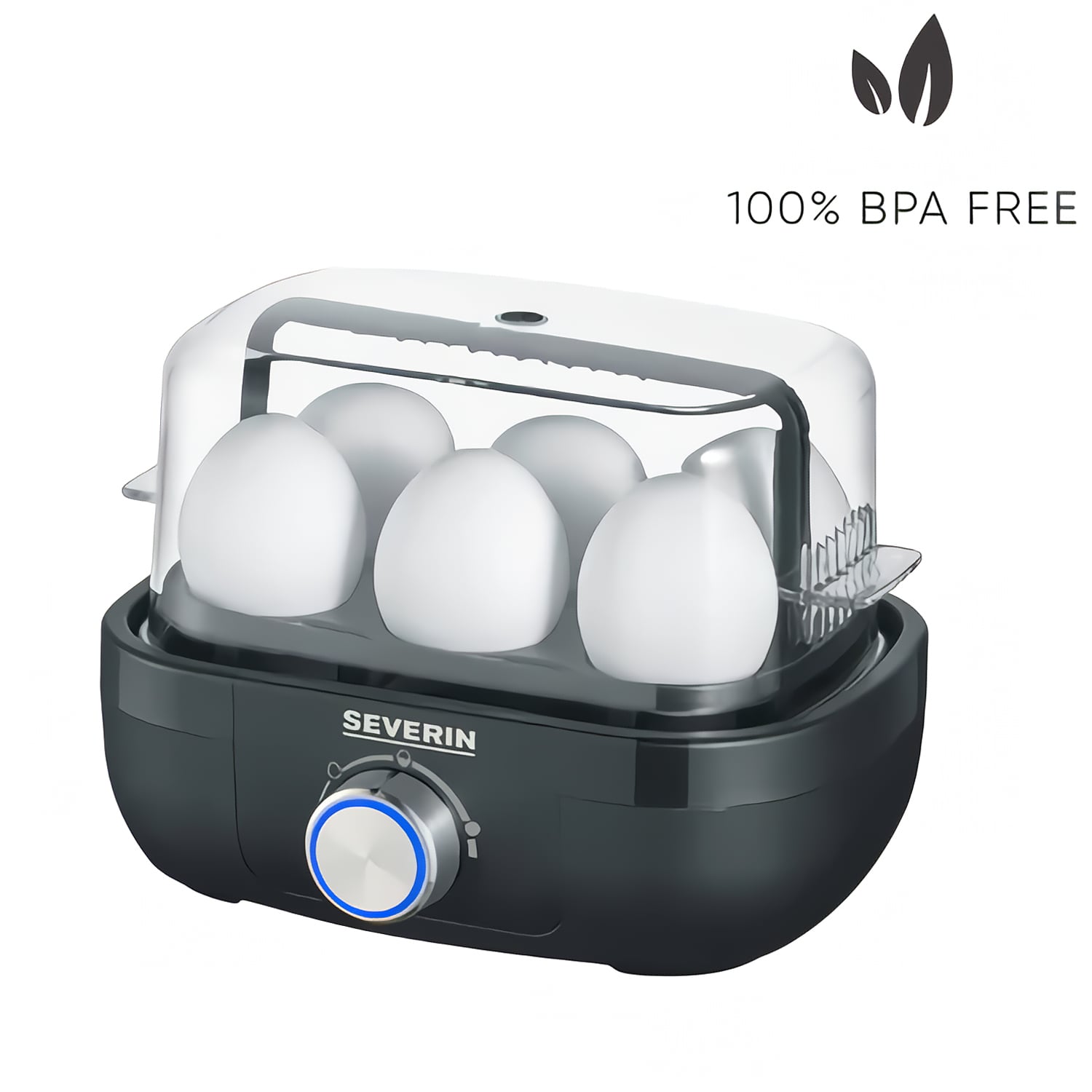 HERVIDOR DE HUEVOS SEVERIN CON PERILLA EK 3166 NEGRO - 1