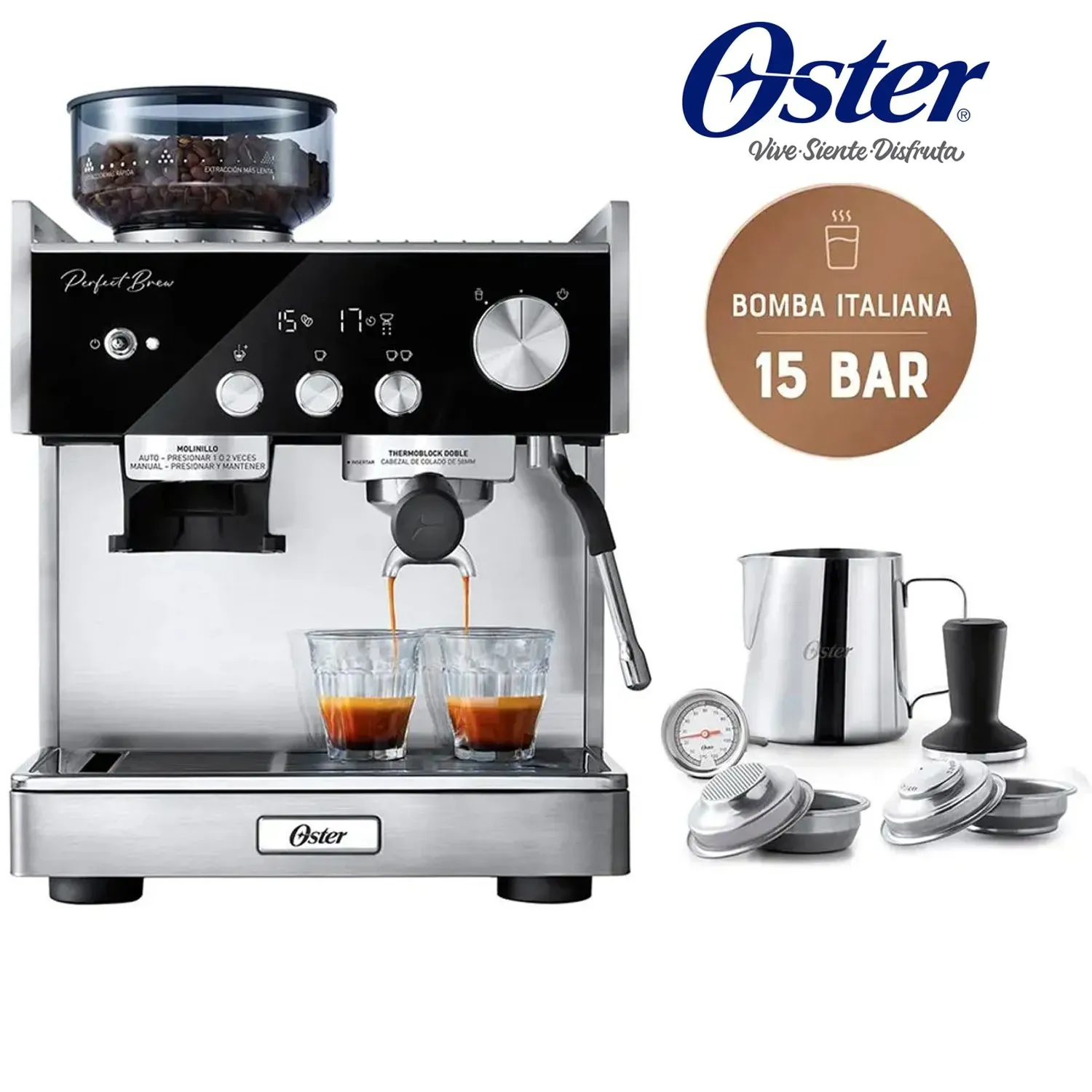 CAFETERA OSTER PARA ESPRESSO PERFECT BREW MAXIMA BVSTEM7400 - 6