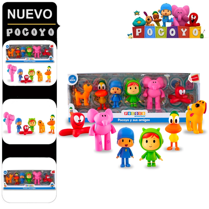 SET DE FIGURAS ARTICULABLES POCOYO Y SUS AMIGOS 6PCS - 1