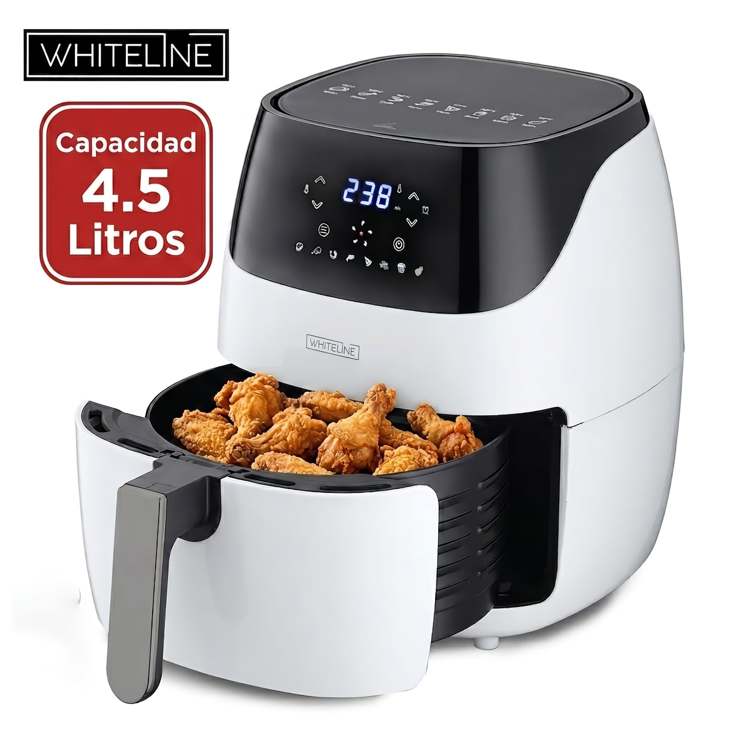 FREIDORA DE AIRE DIGITAL DE 4.5L WHITELINE DH-202A BLANCO - 1