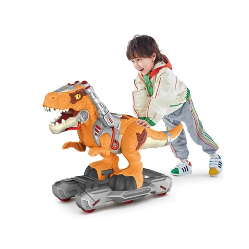 JUGUETE SCOOTER DINOSAURIO EFECTO BOTA HUMO MUSICAL Y LUCES - 2