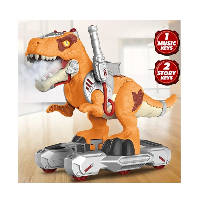 JUGUETE SCOOTER DINOSAURIO EFECTO BOTA HUMO MUSICAL Y LUCES - 4