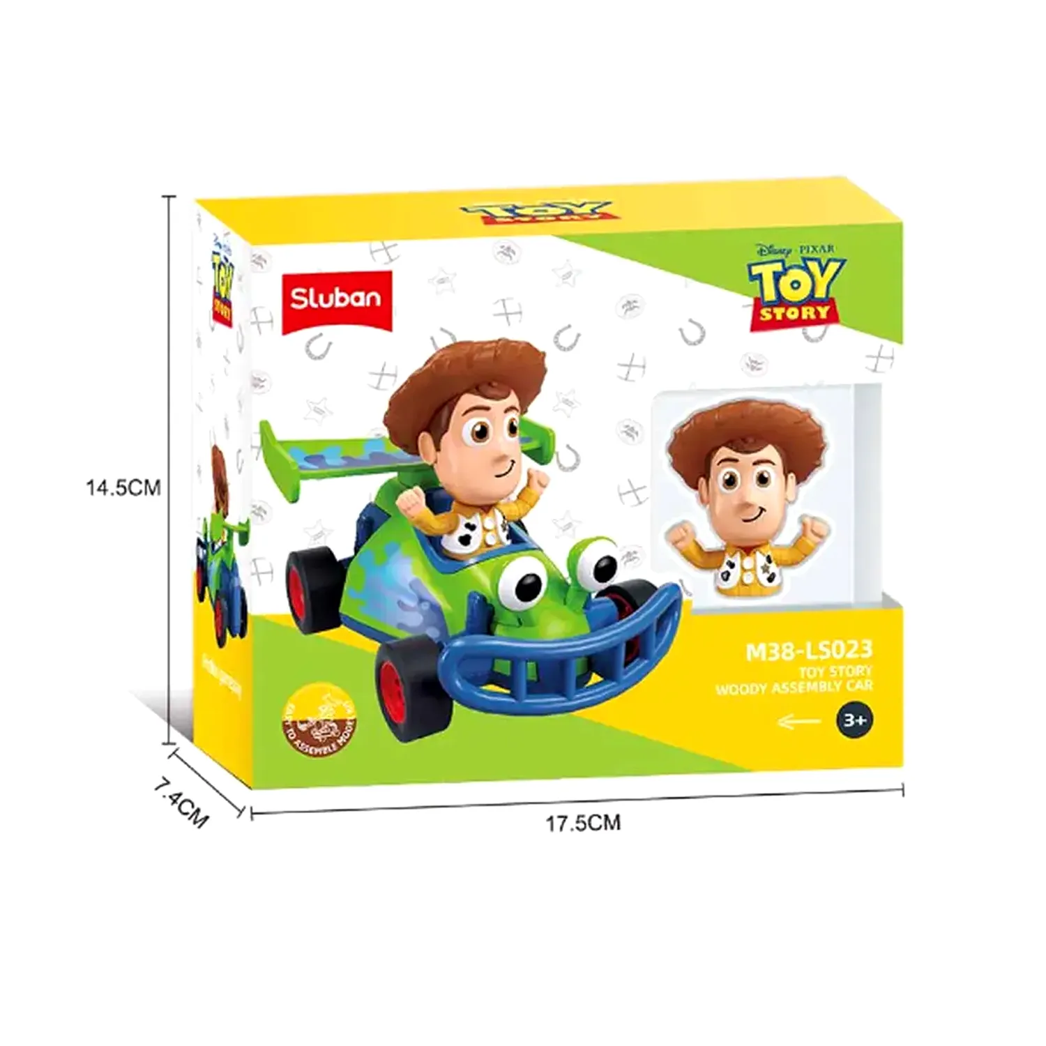JUGUETE CARRO DE CARRERAS DE FRICCIÓN DE WOODY 7 PIEZAS M38-LS023 - 5