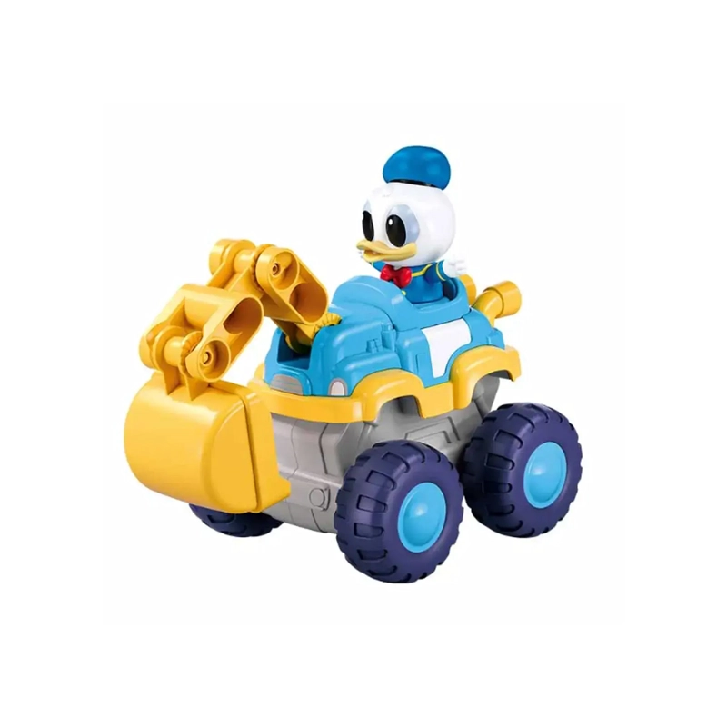 JUGUETE EXCAVADORA DE FRICCIÓN DEL PATO DONALD + CAMIÓN 2 EN 1 14 PIEZAS M38-LS006 - 2