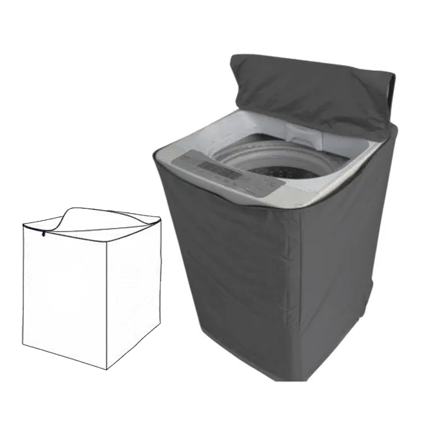 FUNDA PARA LAVADORA 16-22 KG IMPERMEABLE ALEATORIO - 6