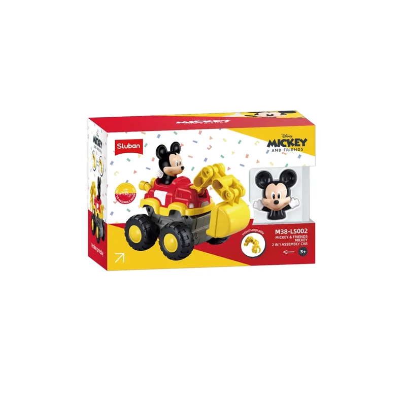 JUGUETE EXCAVADORA DE FRICCIÓN DE MICKEY +CAMIÓN 2 EN 1 14 PIEZAS M38-LS002 - 2