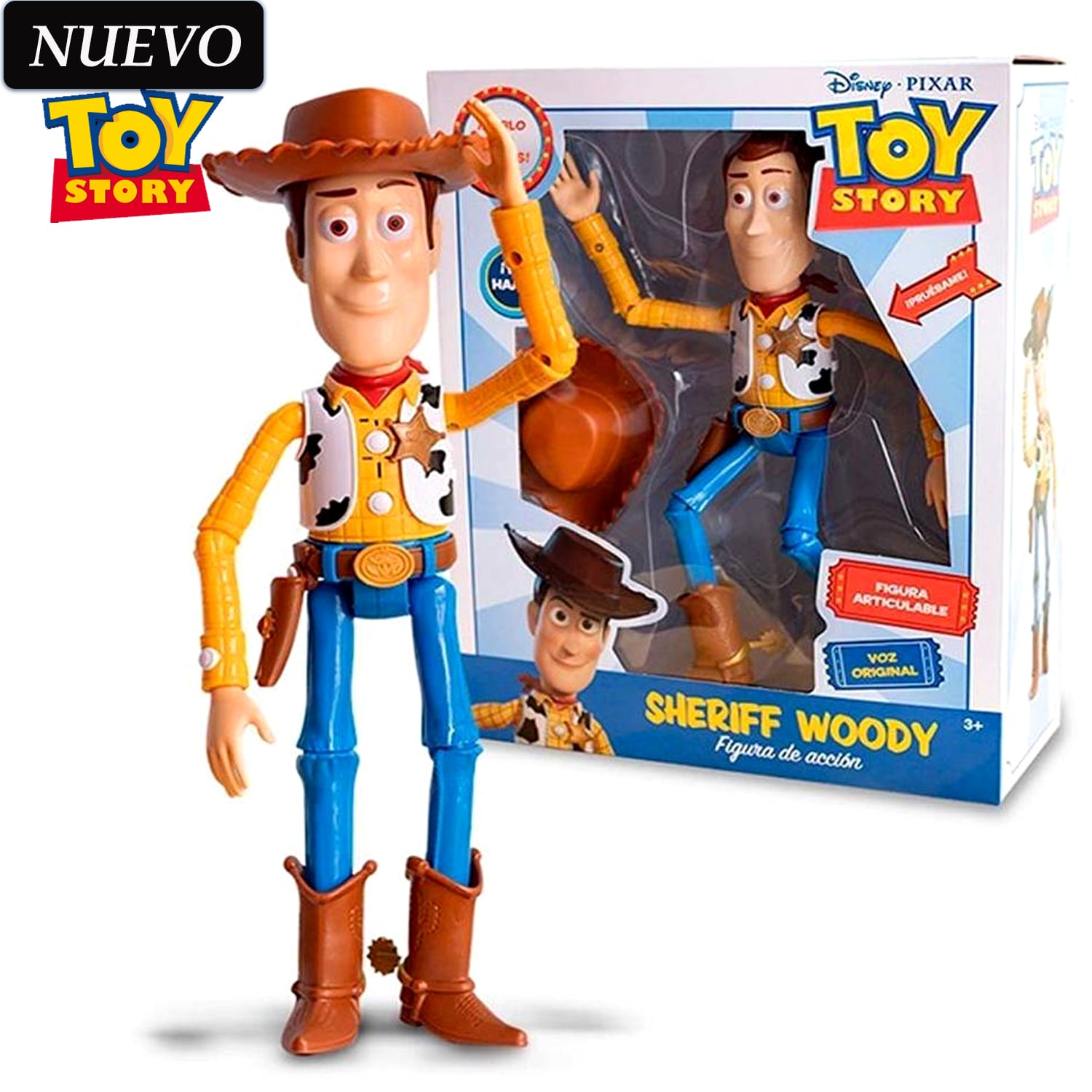 FIGURA DE ACCION WOODY THE SHERIFF TOY STORY DISNEY PIXAR TY-M14 - 1