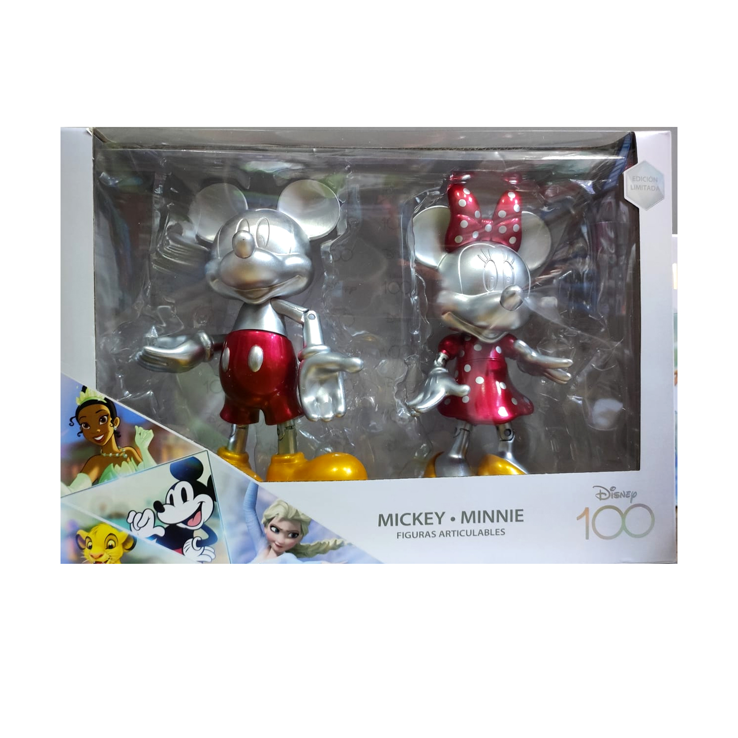 SET DE FIGURAS ARTICULABLES MICKEY Y MINNIE PLATINADO MM-1D100 - 4