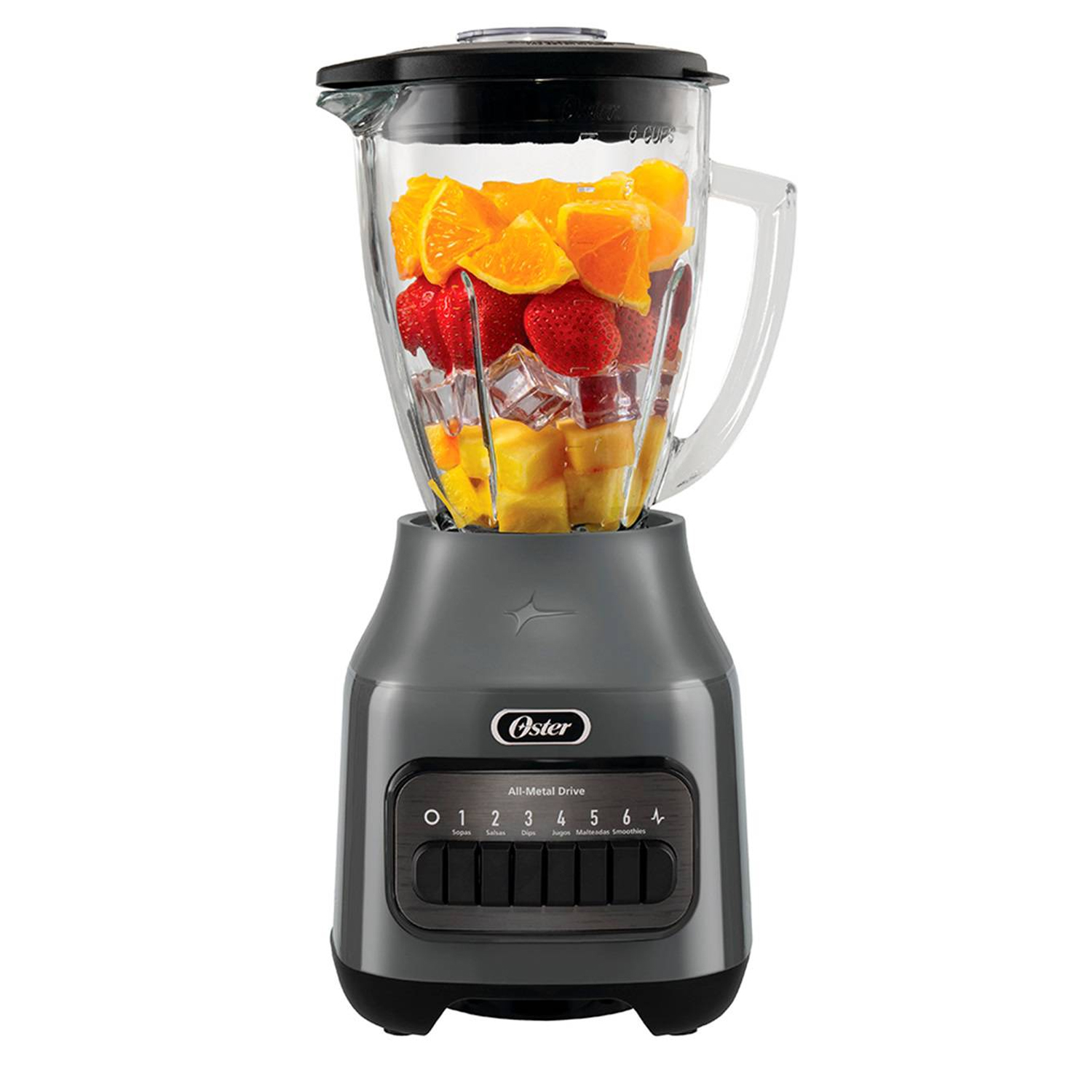LICUADORA 1.5L OSTER CON 6 VELOCIDADES BLSTPEG-GPB GRIS - 2