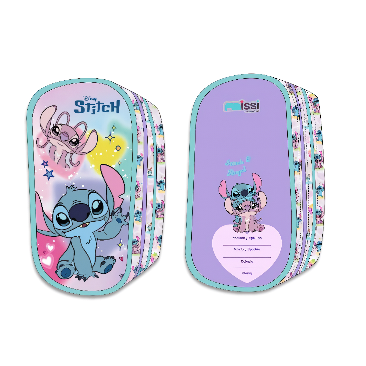 SET DE MOCHILA CON RUEDAS OFICIO LONCHERA Y CARTUCHERA STITCH STCH-3-163