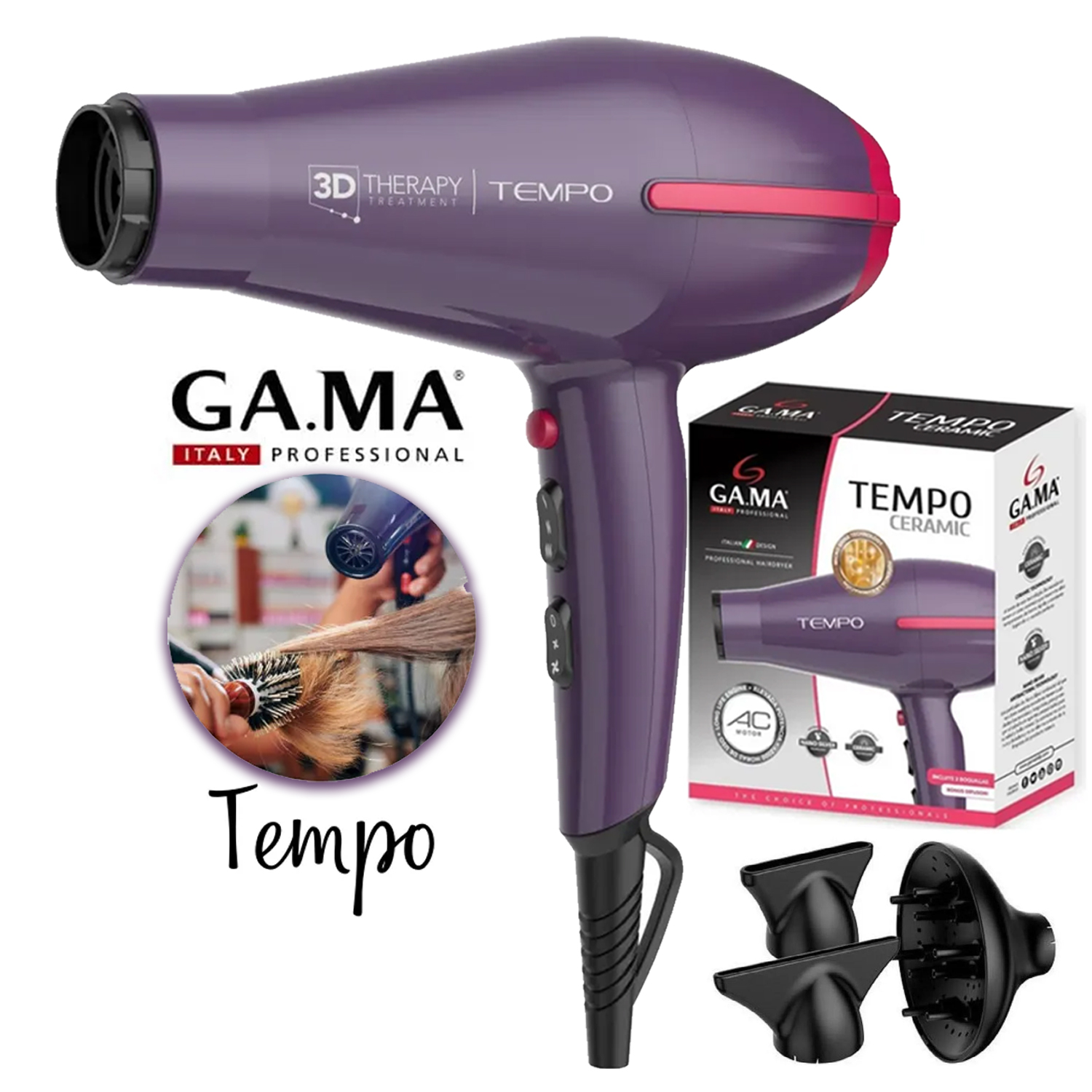 SECADORA DE CABELLO TEMPO CERAMIC 2200W GAMA BECHD0000002015 - 1