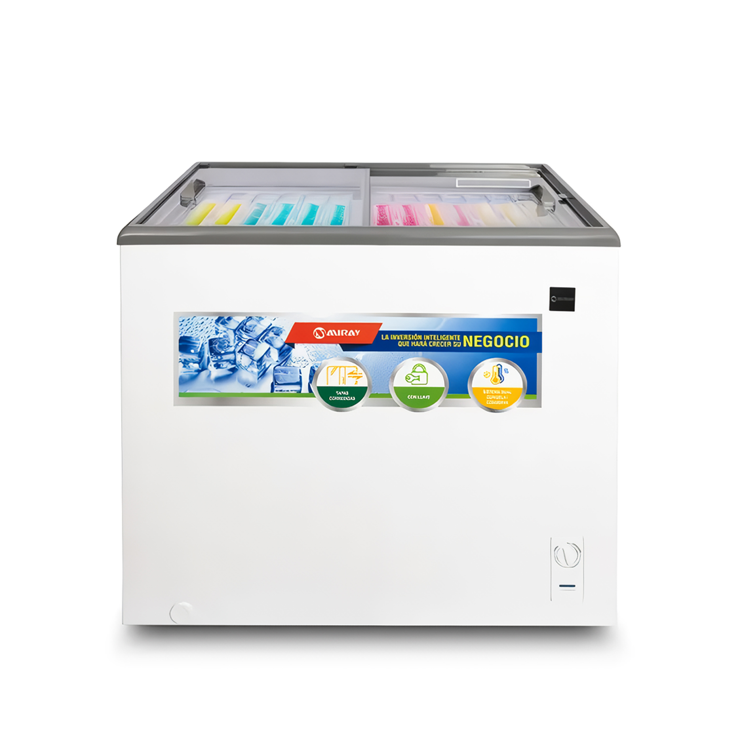 CONGELADORA EXHIBIDORA HORIZONTAL MIRAY CEMH-165M 167L - 4