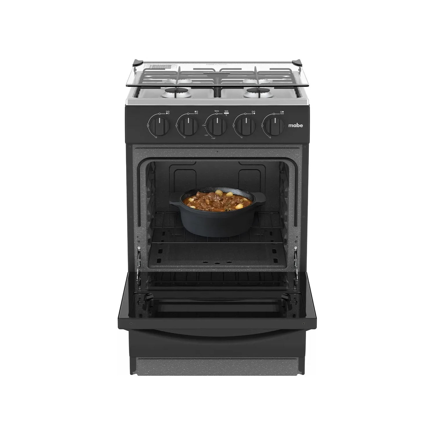 COCINA MABE DE PISO A GAS NEGRO EMP2000AN0 + CAMPANA CMU6020PB0 60 CM - 3