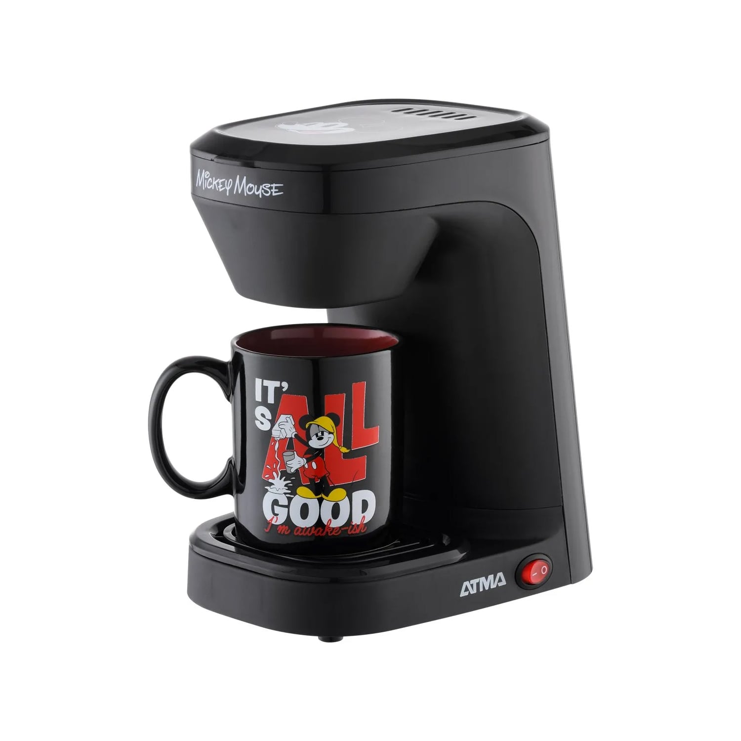 COMBO MICKEY WAFLERA SANDWICHERA ATMA + CAFETERA ELÉCTRICA ATMA CON TAZA DE MICKEY DISNEY - 6