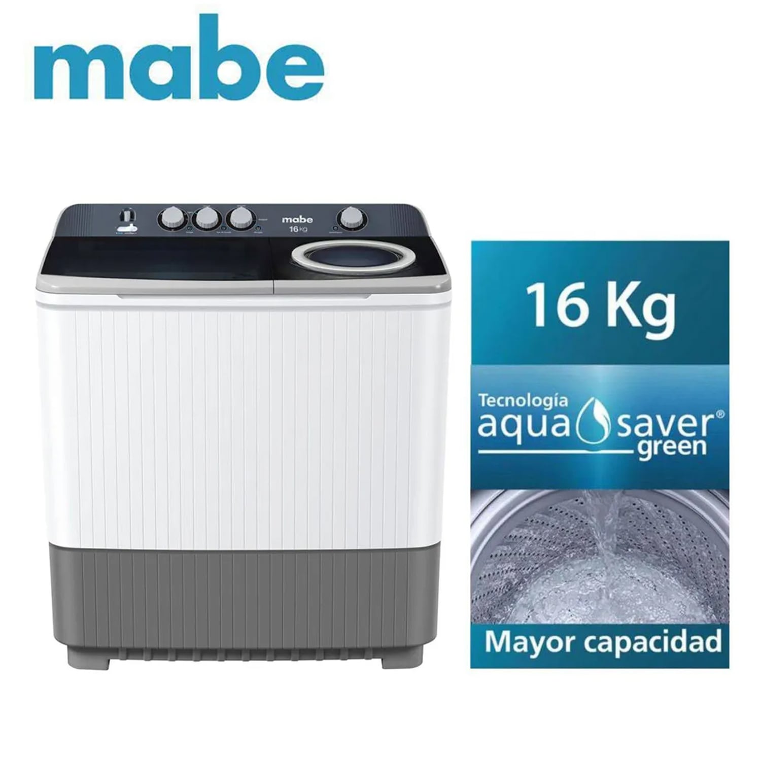 LAVADORA SEMIAUTOMÁTICA DE 16 KG BLANCA LMD6124PBBB0 - 1