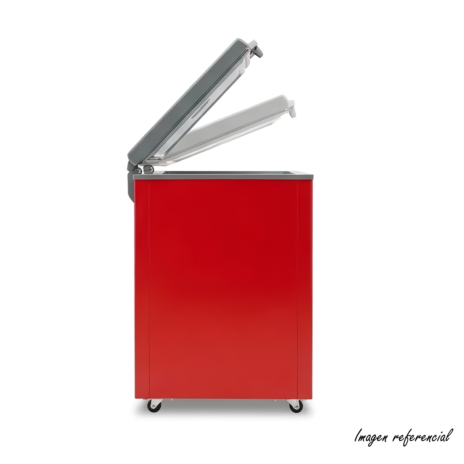 CONGELADOR CON TINA DE ACERO INOXIDABLE DE 340 LITROS TFI-3400RE ROJO - 4