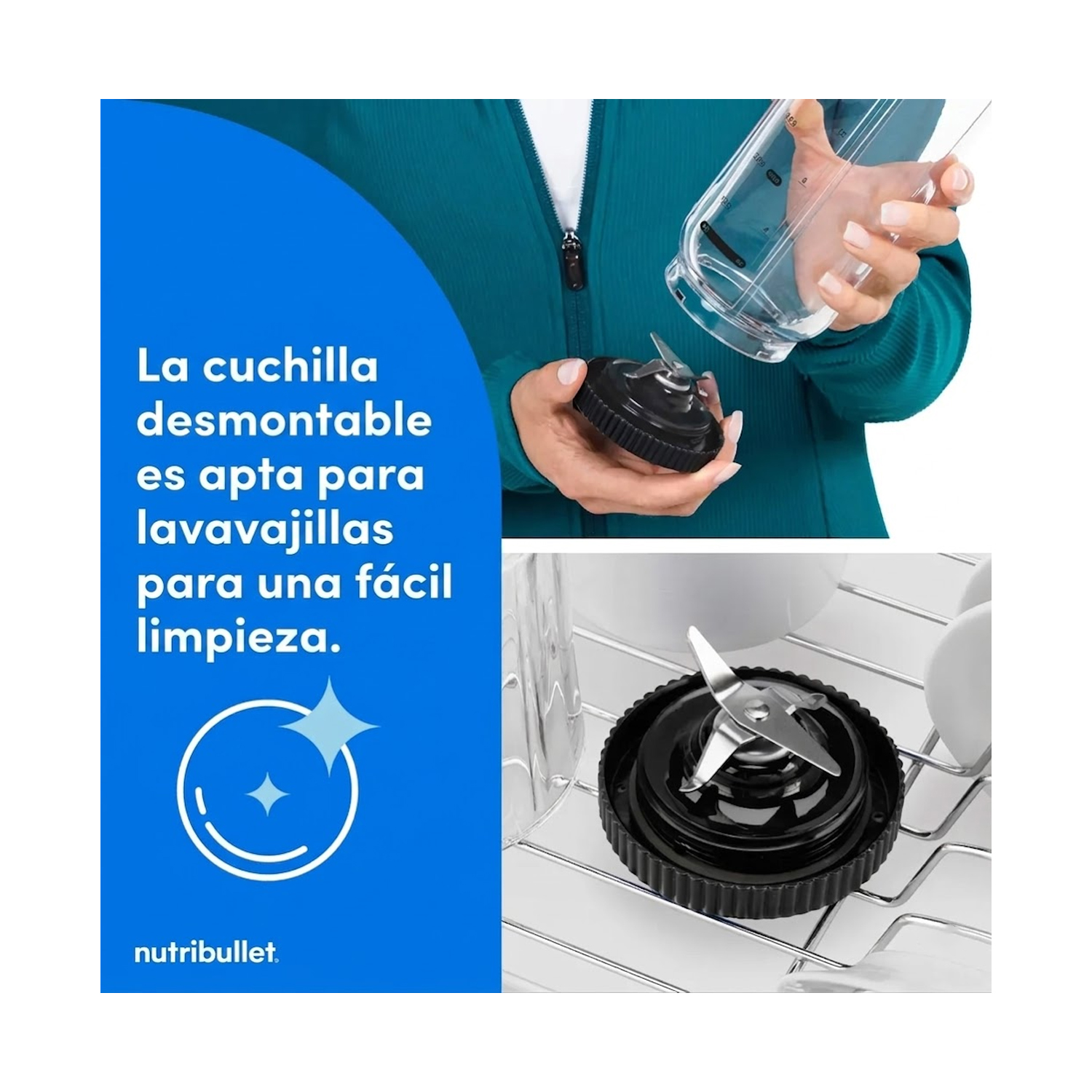 LICUADORA PORTÁTIL NUTRIBULLET FLEX 650 ML PARA SMOOTHIES Y BATIDOS NEGRO - 7