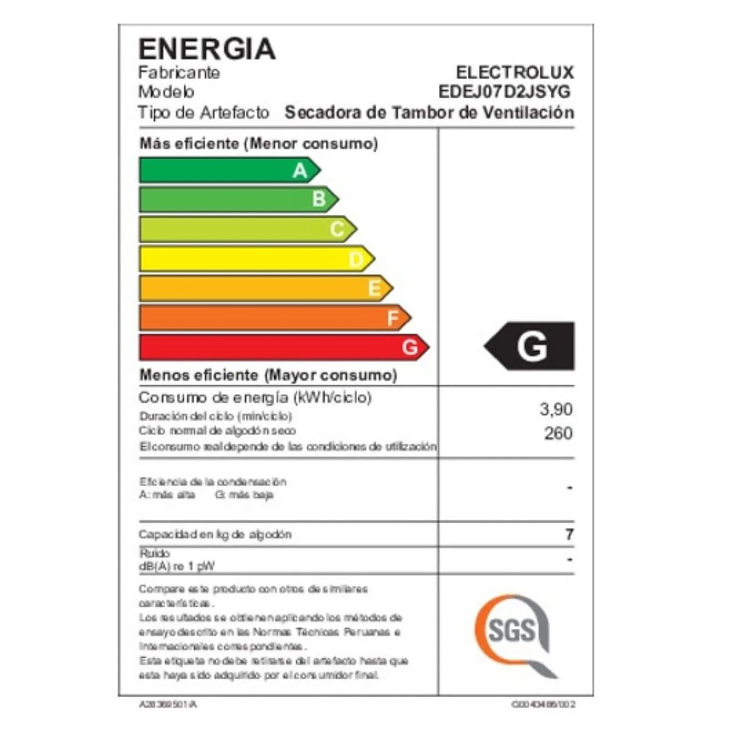 SECADORA 7KG GRIS PREMIUM CARE CON TIME CONTROL EDEJ07D2JSYG - 2