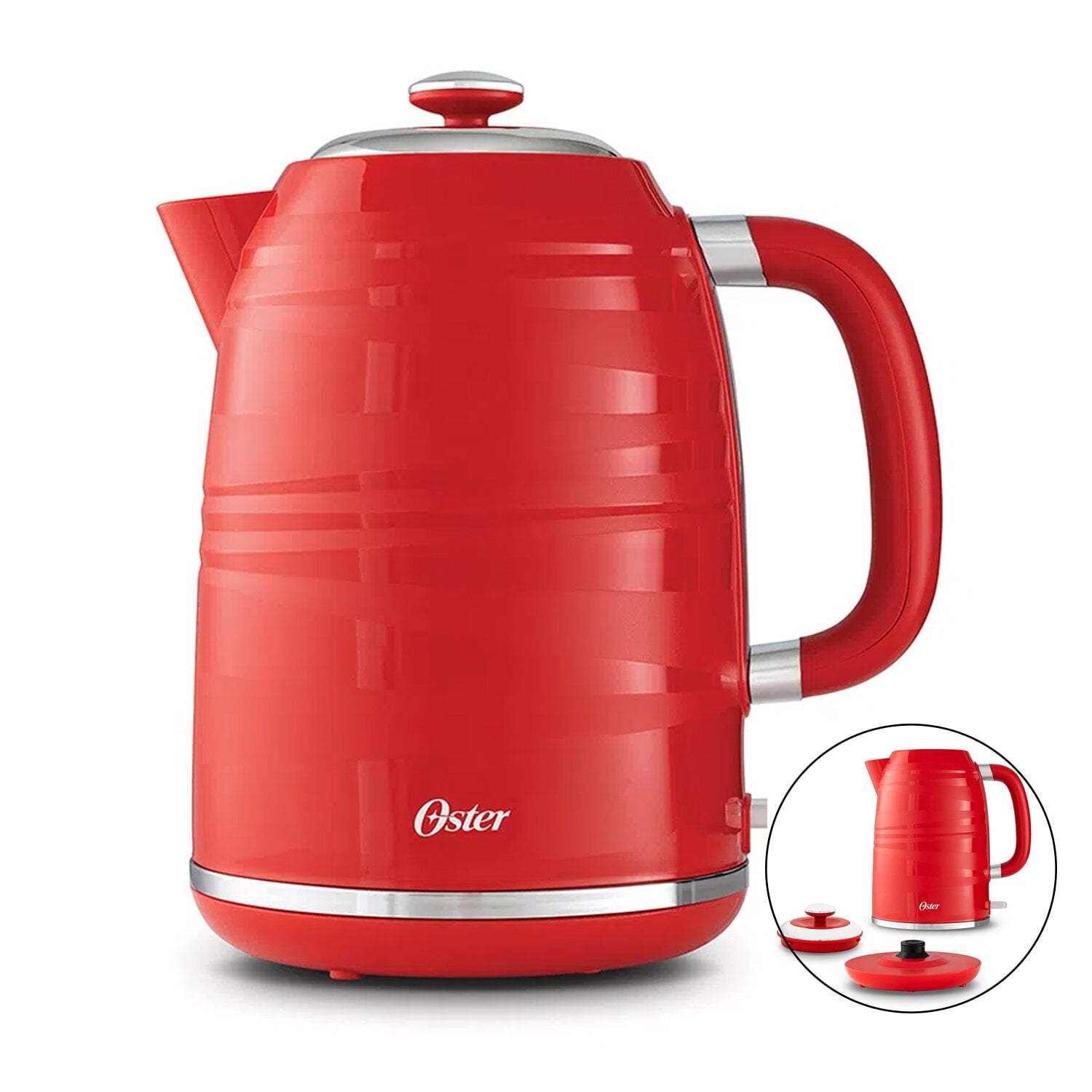 COMBO OSTER LICUADORA 2 VELOCIDADES BLSTKAG-RPB + HERVIDOR BVSTKT4177R 1.7LT - 6