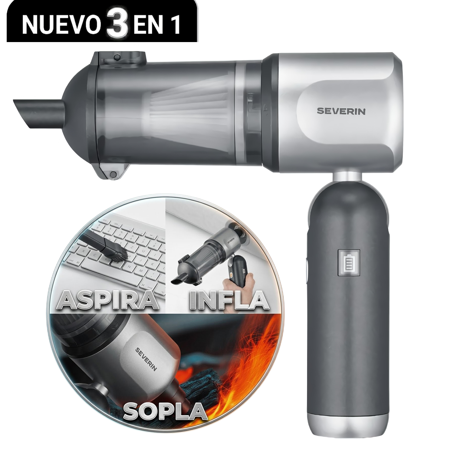 ASPIRADORA INALÁMBRICA S-POWER DUOBOOST HV 7135 - 1