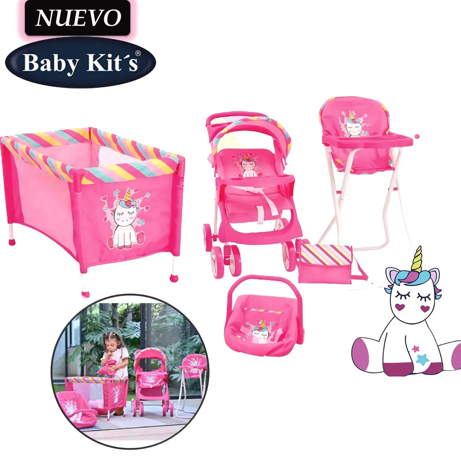 SET DE MUÑECAS BABY KITS MAXI DOLL UNICORNIO - 1