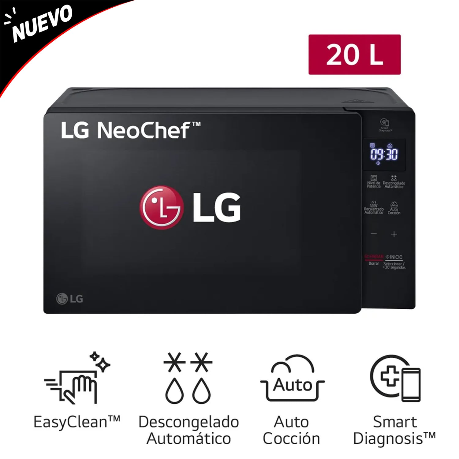 HORNO MICROONDAS LG MS2032GAS 20L CON EASYCLEAN - 1